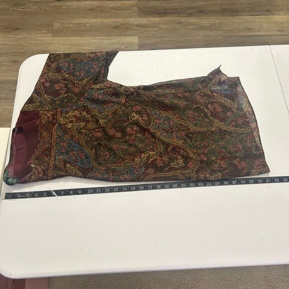 Lauren Ralph Lauren Sheer Paisley Boho Blouse Plus Size 3X Romantic Festival Top - Picture 9 of 10